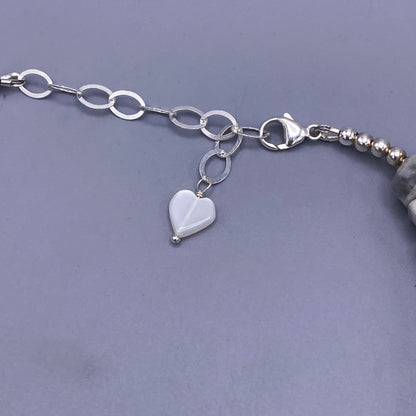 Moonstone Gemstone necklace with sterling silver findings.