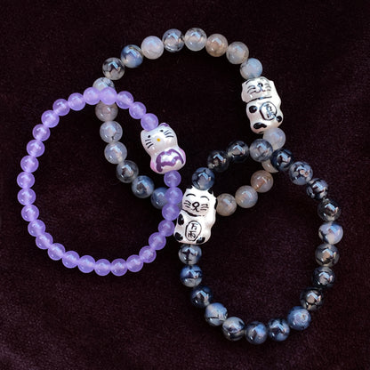 Gemstone Kitty stretch Bracelets