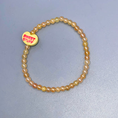 Small Candy Heart Valentine's Phrase Bracelets