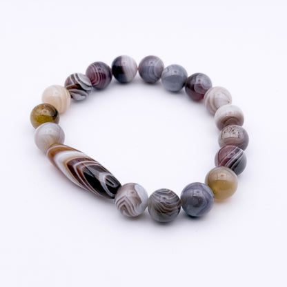 Brown Banded Agate Gemstone bracelet