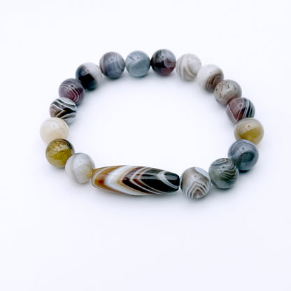 Brown Banded Agate Gemstone bracelet