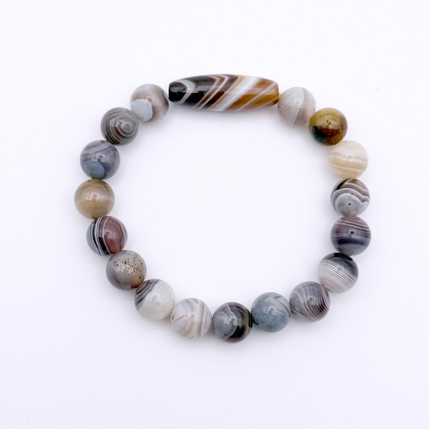 Brown Banded Agate Gemstone bracelet