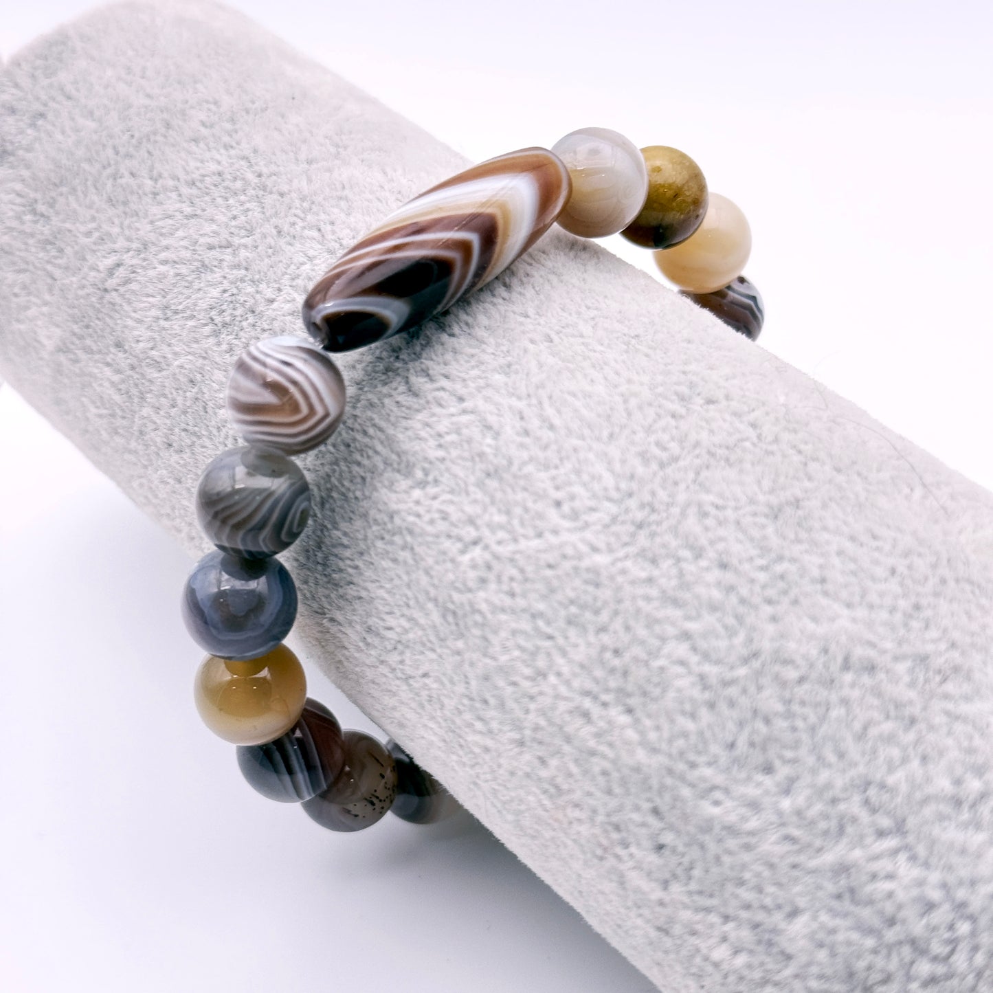 Brown Banded Agate Gemstone bracelet