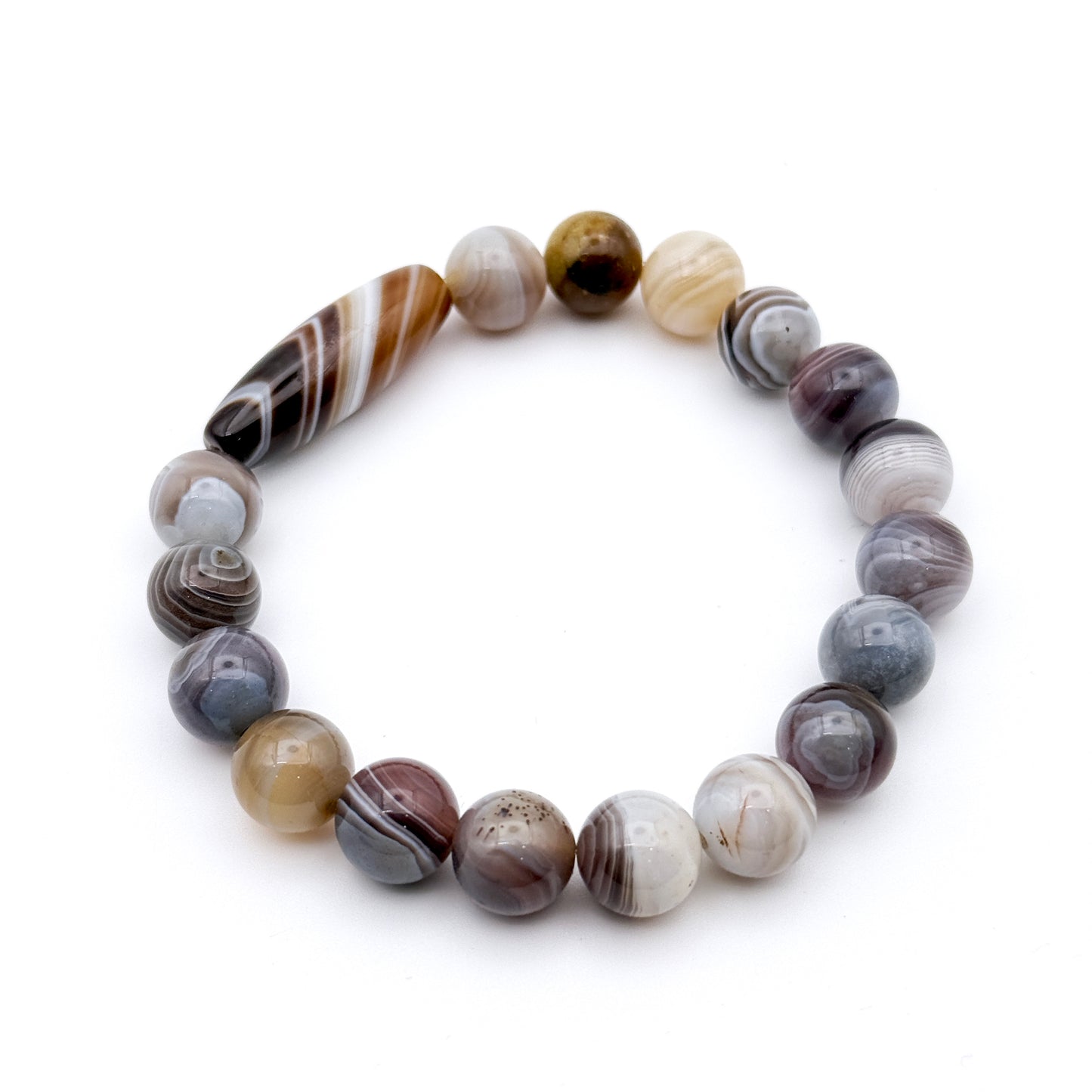 Brown Banded Agate Gemstone bracelet