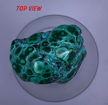 Rare Malachite Chrysocolla with Open Bullseye Crystal