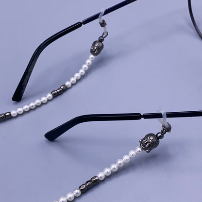Pearl Shell Buddha Eyeglass Holder Chain