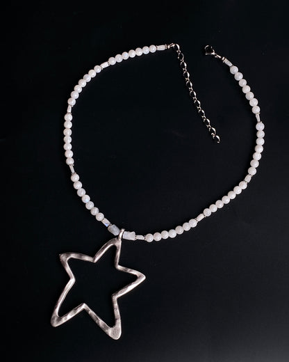 Moonstone beaded and Star necklace