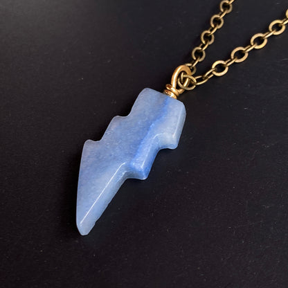 Blue Aventurine Bolt Necklace