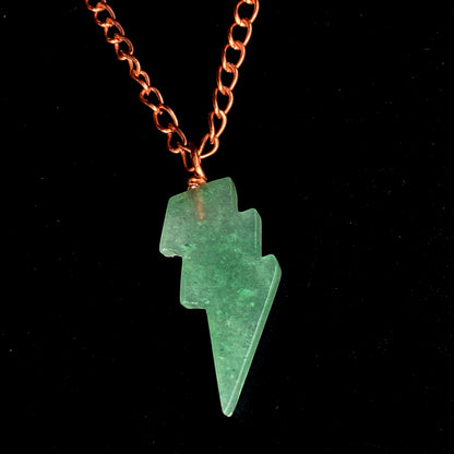 Green Aventurine Bolt Necklace