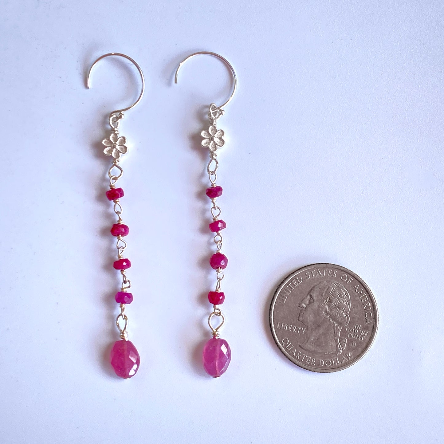 Ruby gemstone Dangle Earrings