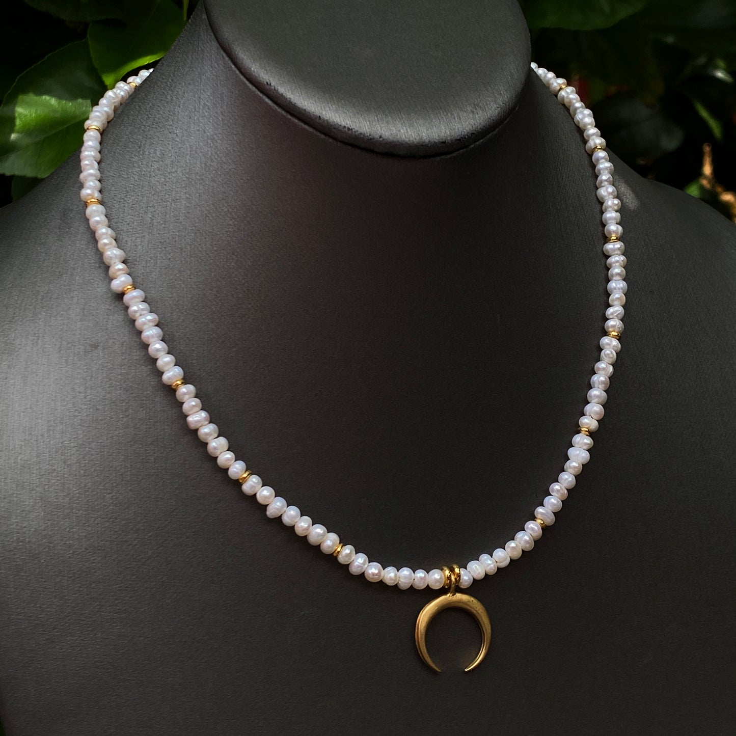 Pearl and Moon Necklace