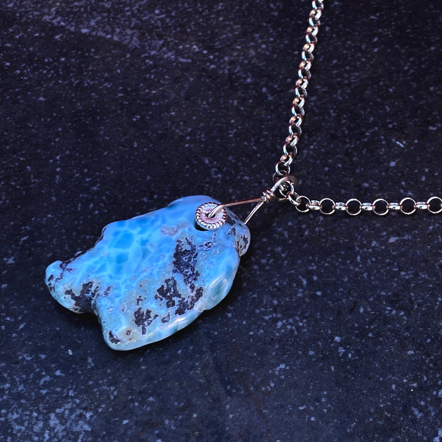 Larimar Pendant Necklace