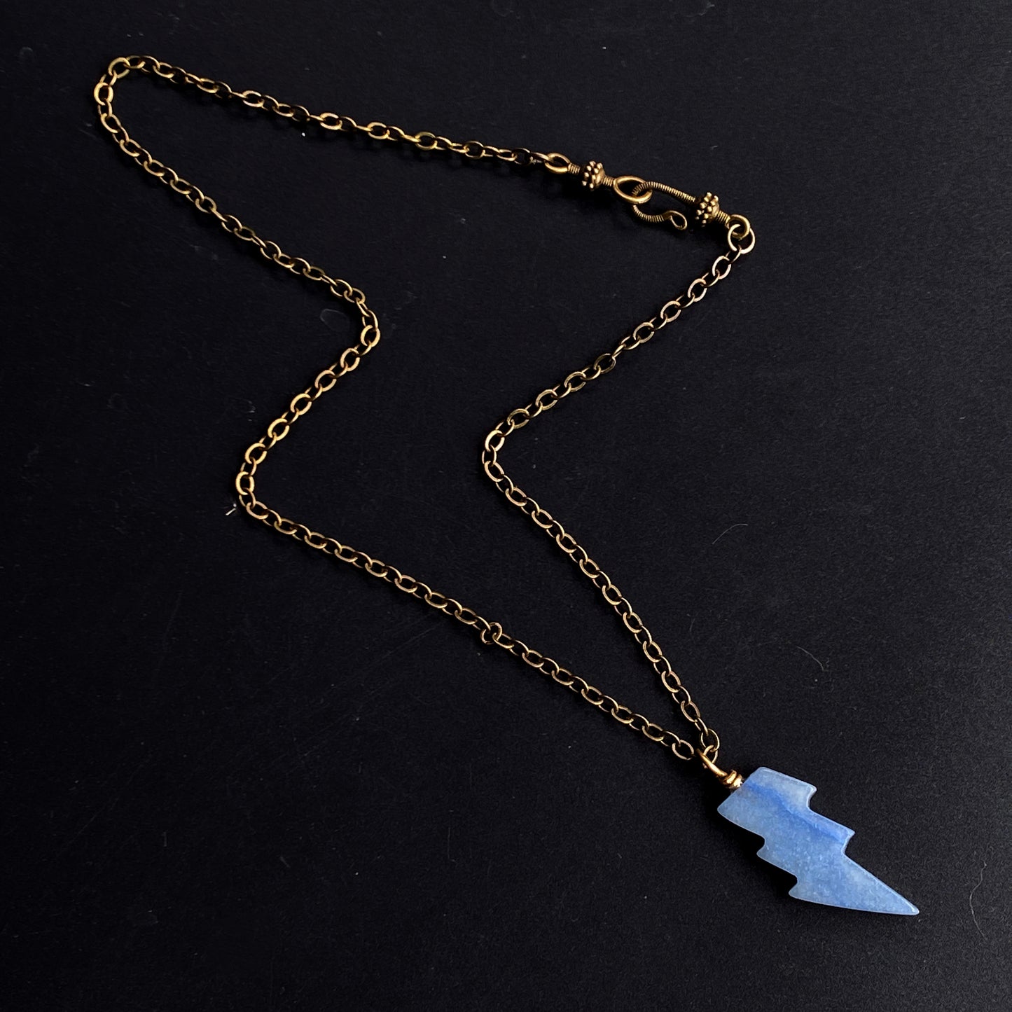 Blue Aventurine Bolt Necklace