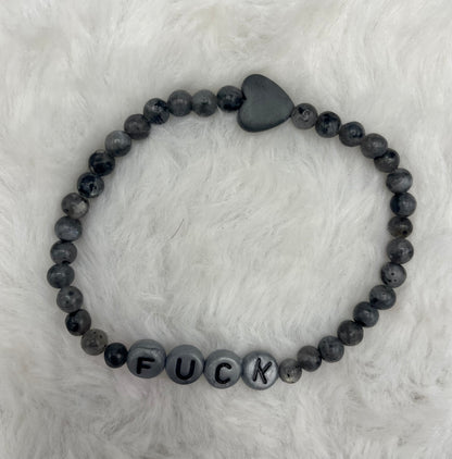 Larvikite “Fuck” Bracelet