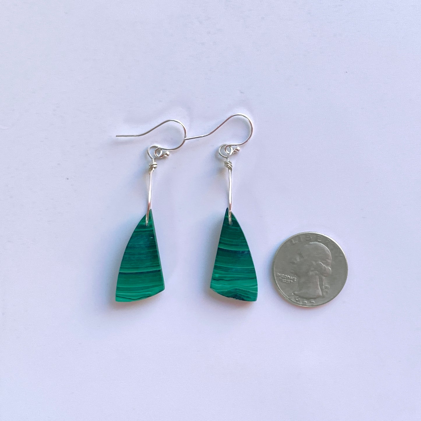 Malachite Drop Dangle Earrings