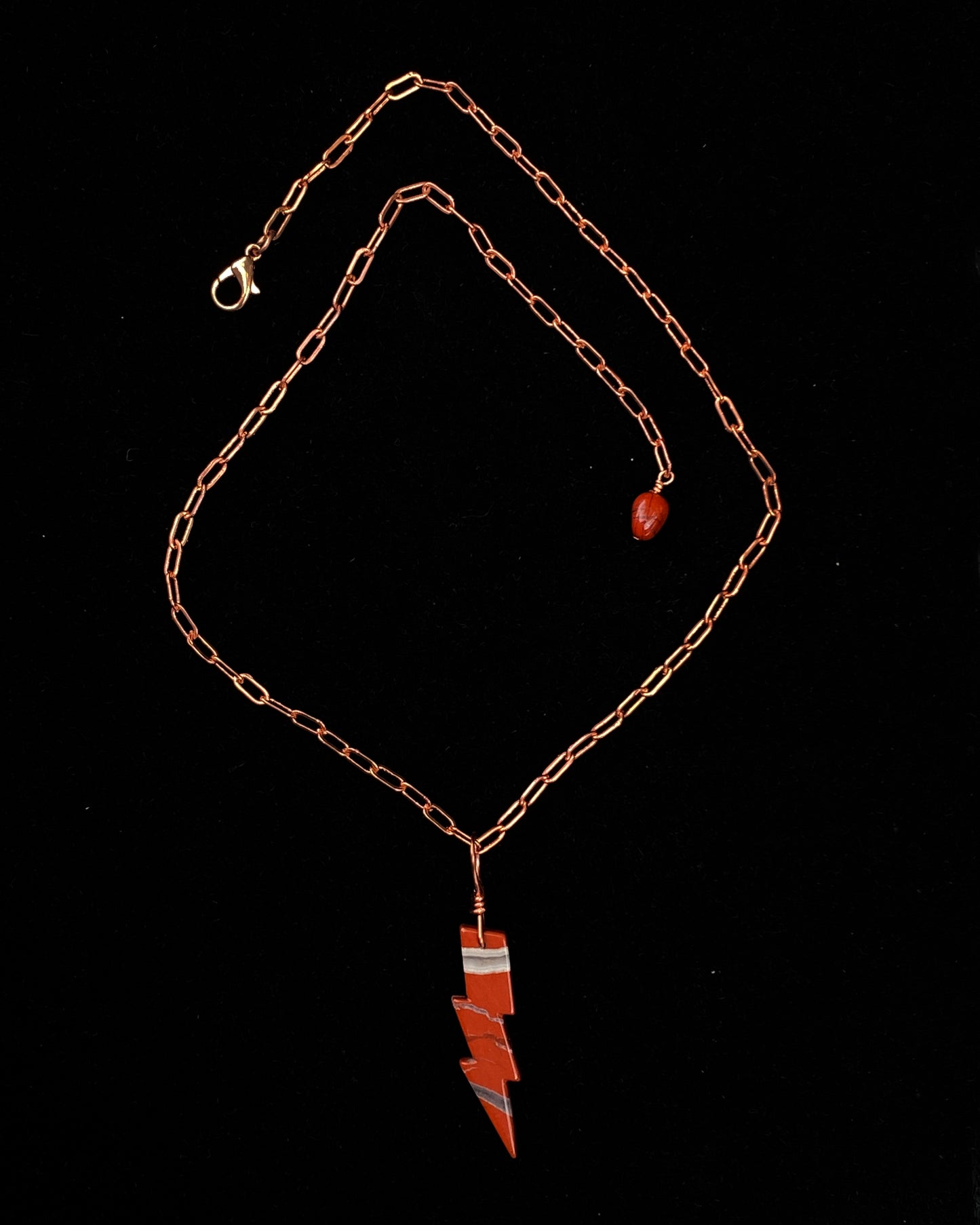 Red Jasper Thunder Bolt Necklace