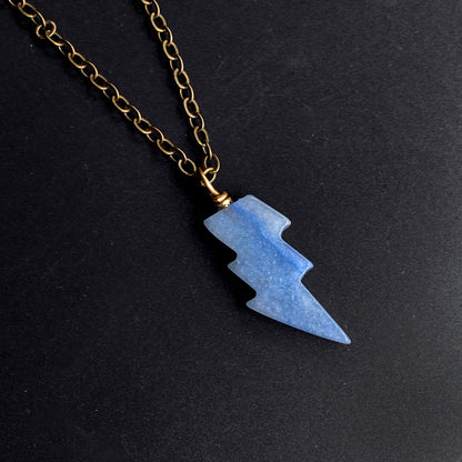 Blue Aventurine Bolt Necklace