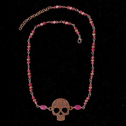Ruby and Skull Necklace