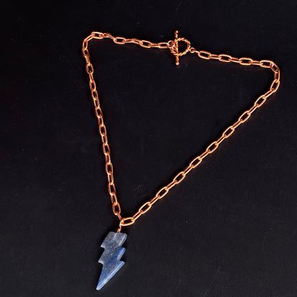 Blue Aventurine Bolt Necklace