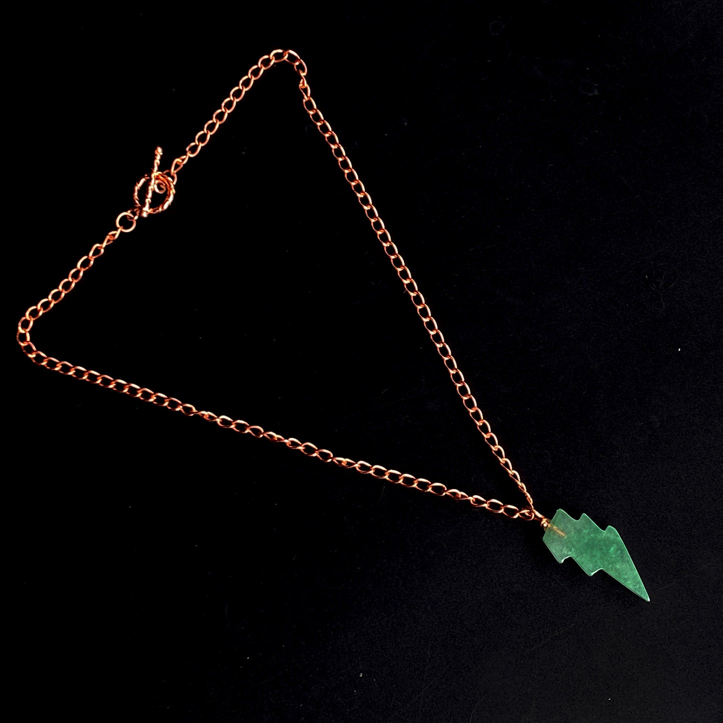 Green Aventurine Bolt Necklace