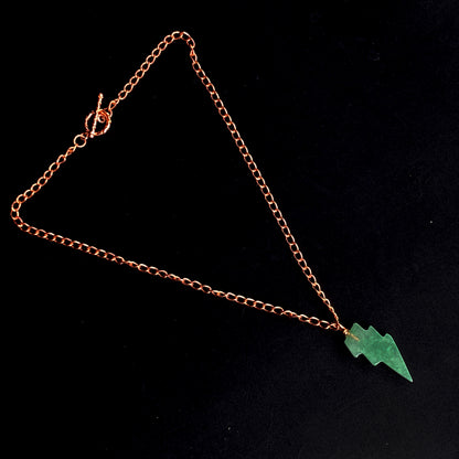 Green Aventurine Bolt Necklace