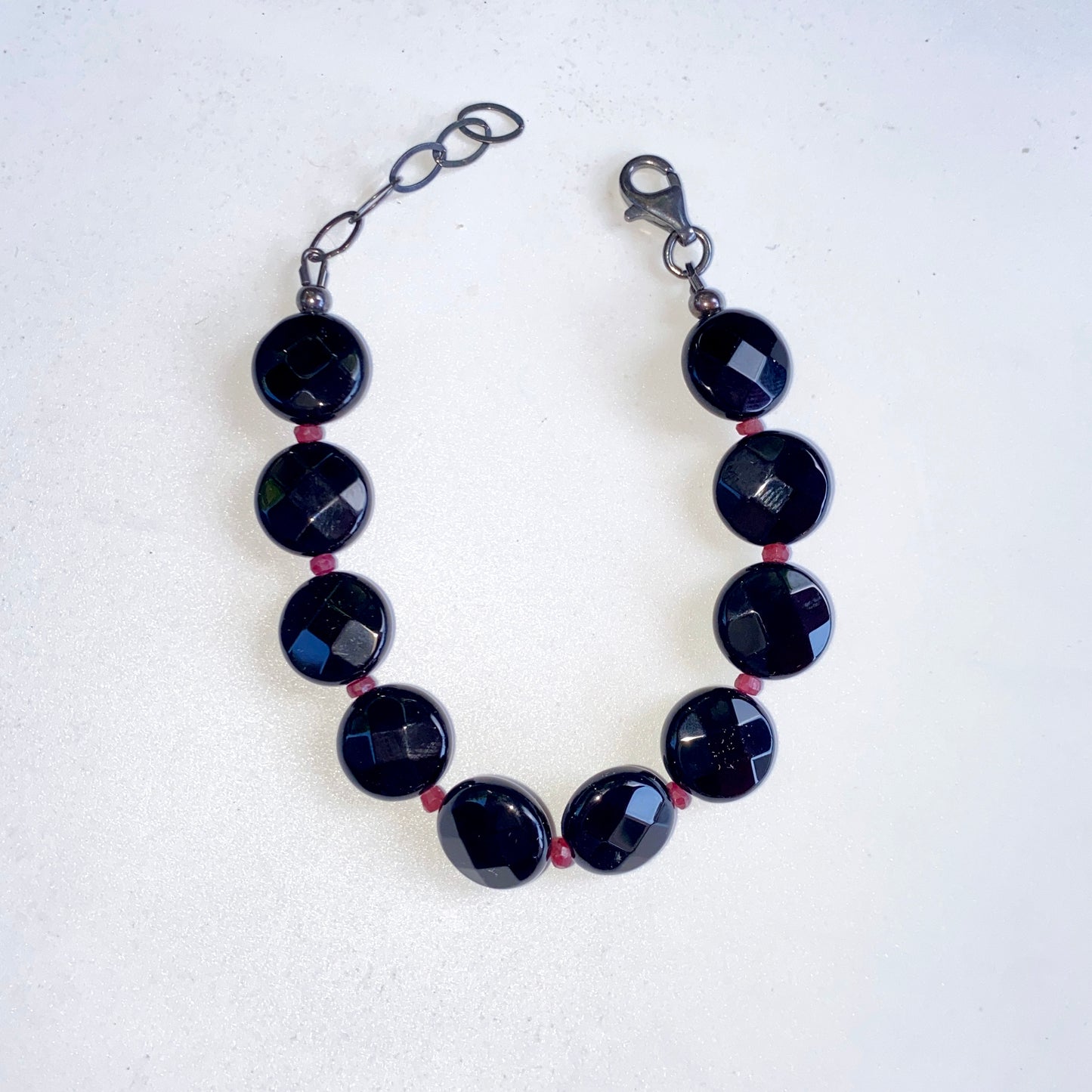 Ruby and Onyx Bracelet