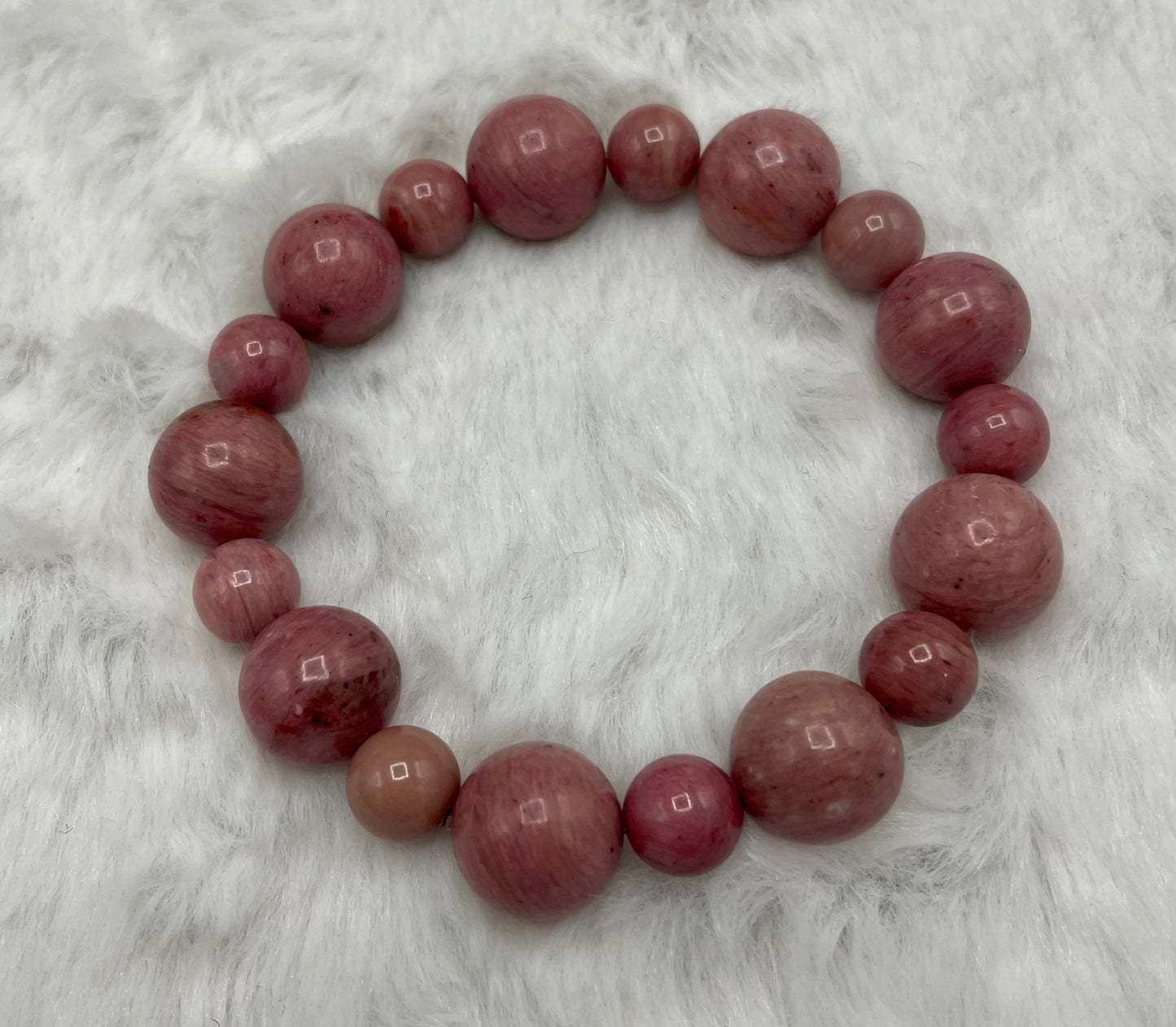 Rhodonite Chunky Beaded Bracelet