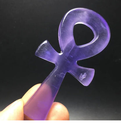 Purple Fluorite Ankh