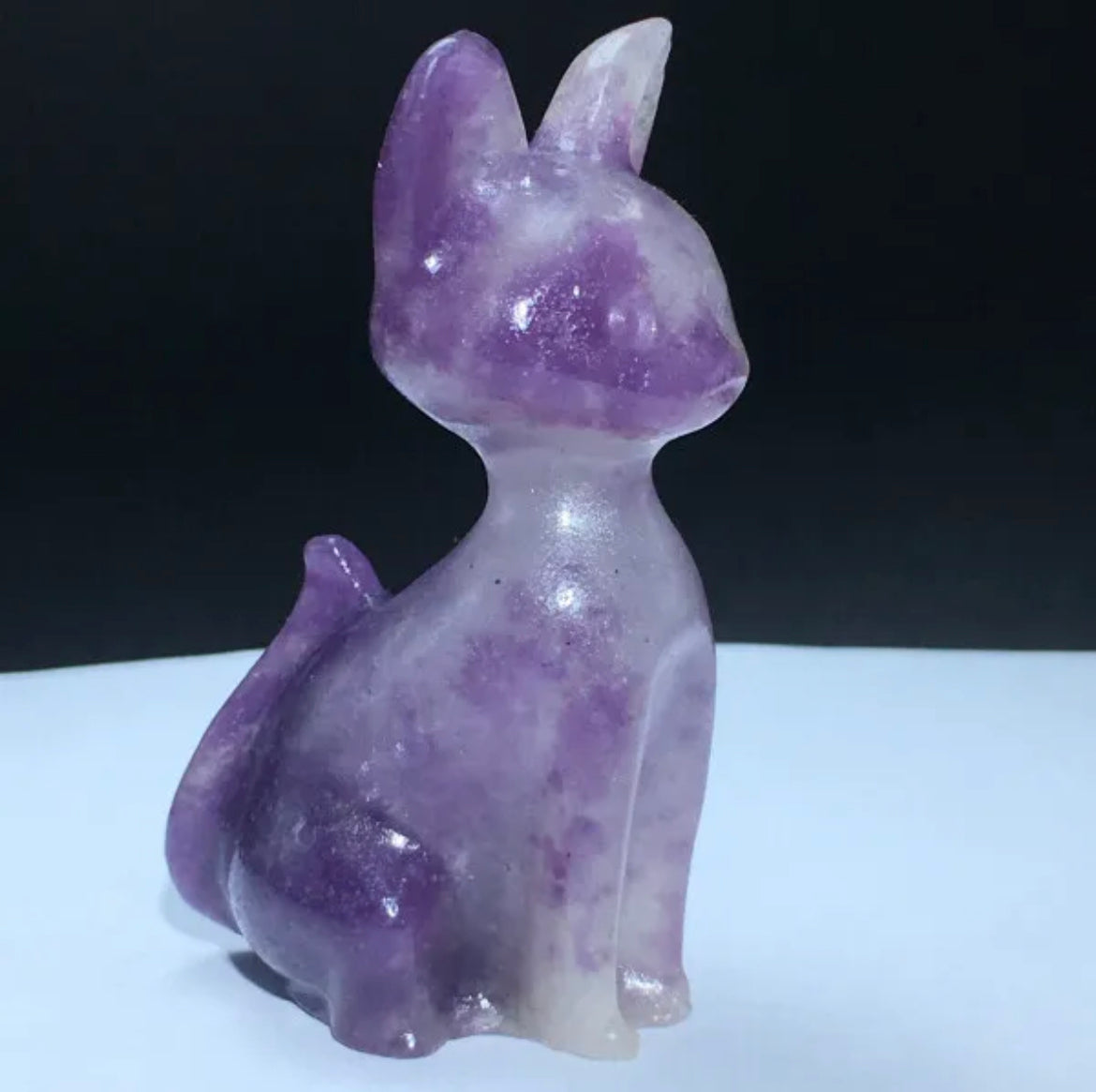 Lepidolite Kitty Cat Figurine