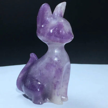 Lepidolite Kitty Cat Figurine