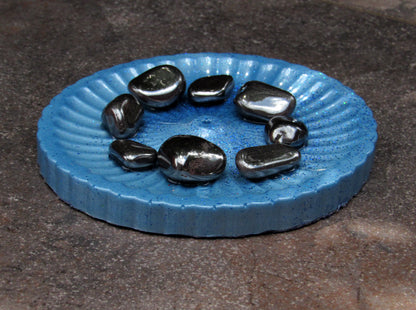 Hematite Hand poured resin Incense Holder