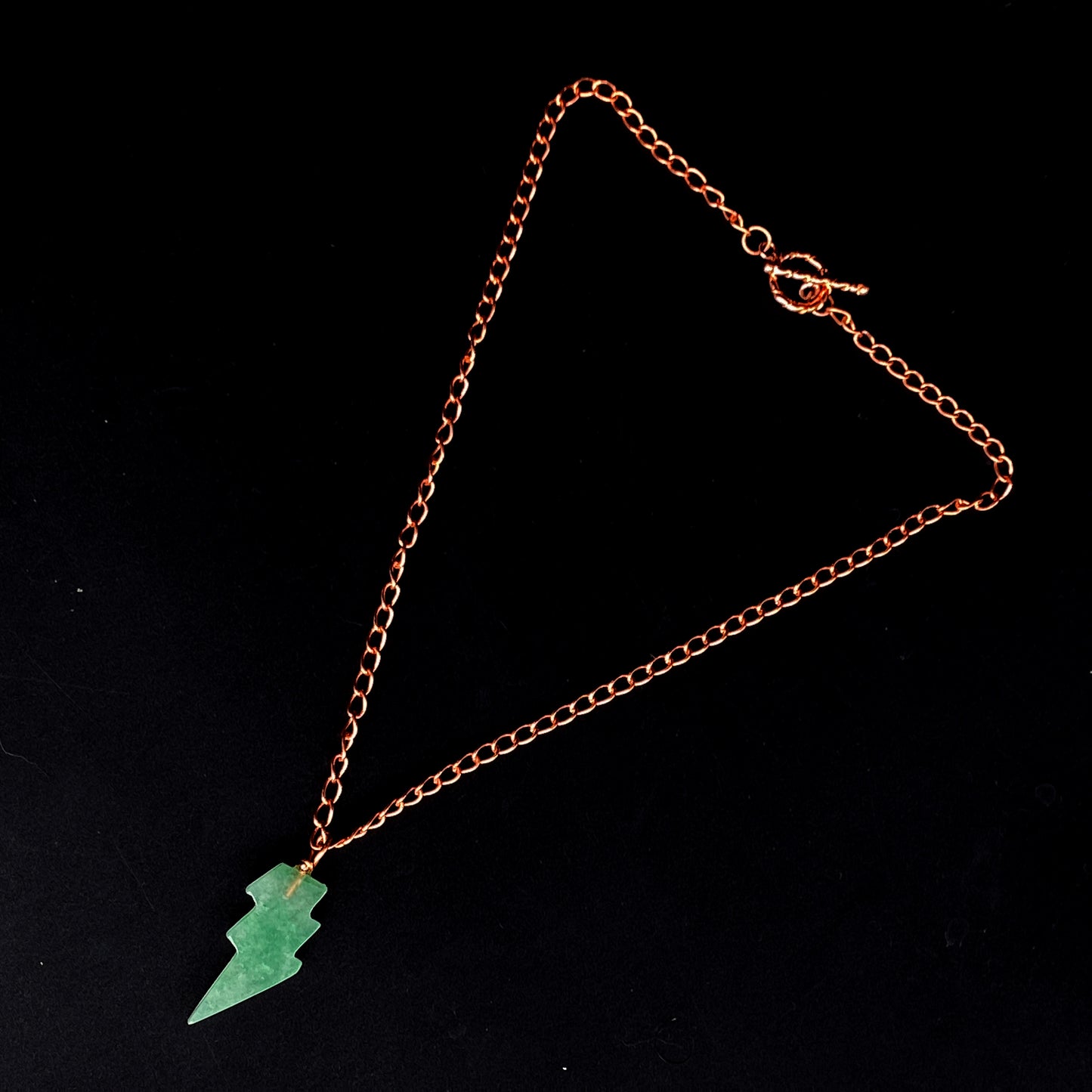 Green Aventurine Bolt Necklace