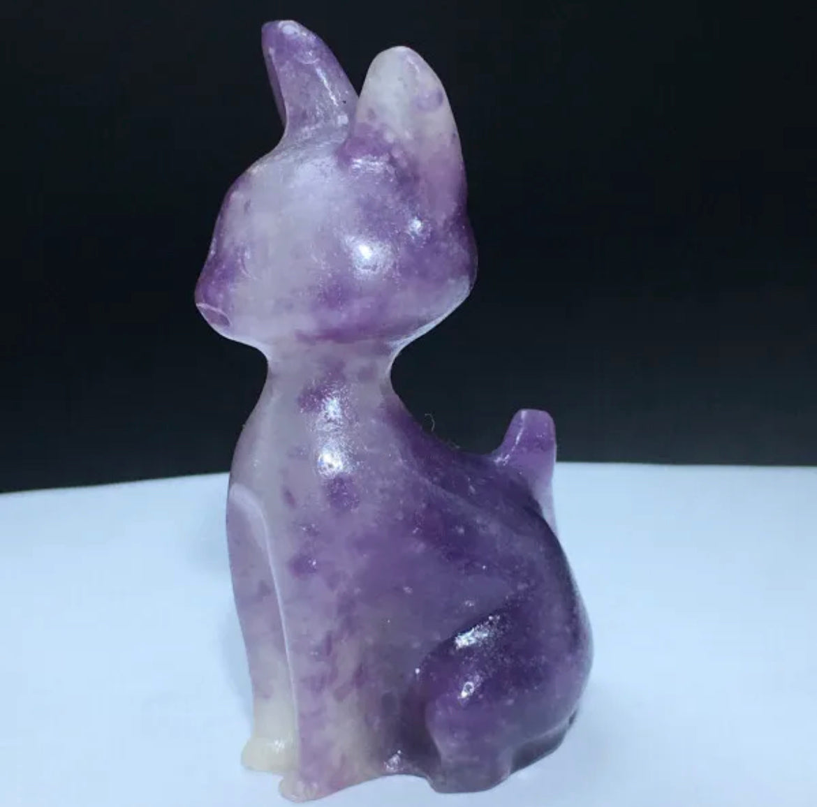 Lepidolite Kitty Cat Figurine