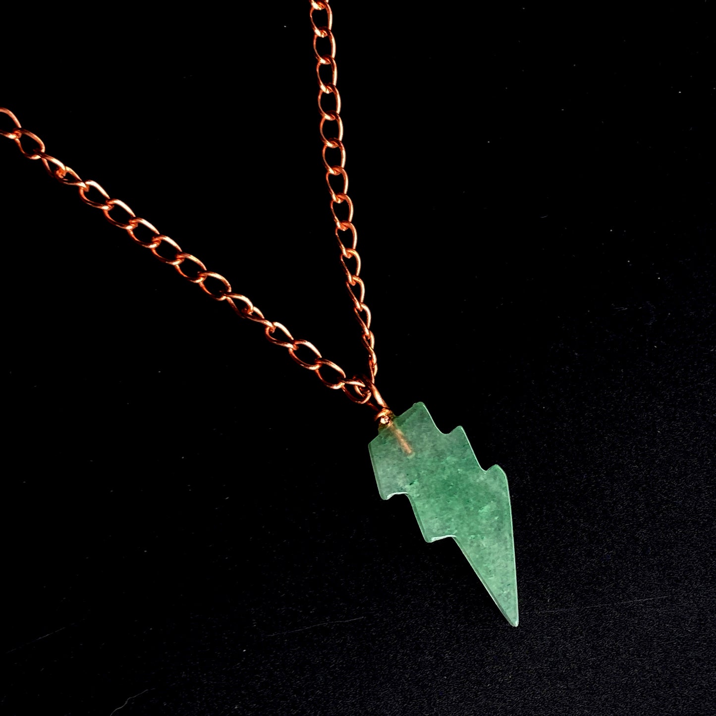 Green Aventurine Bolt Necklace