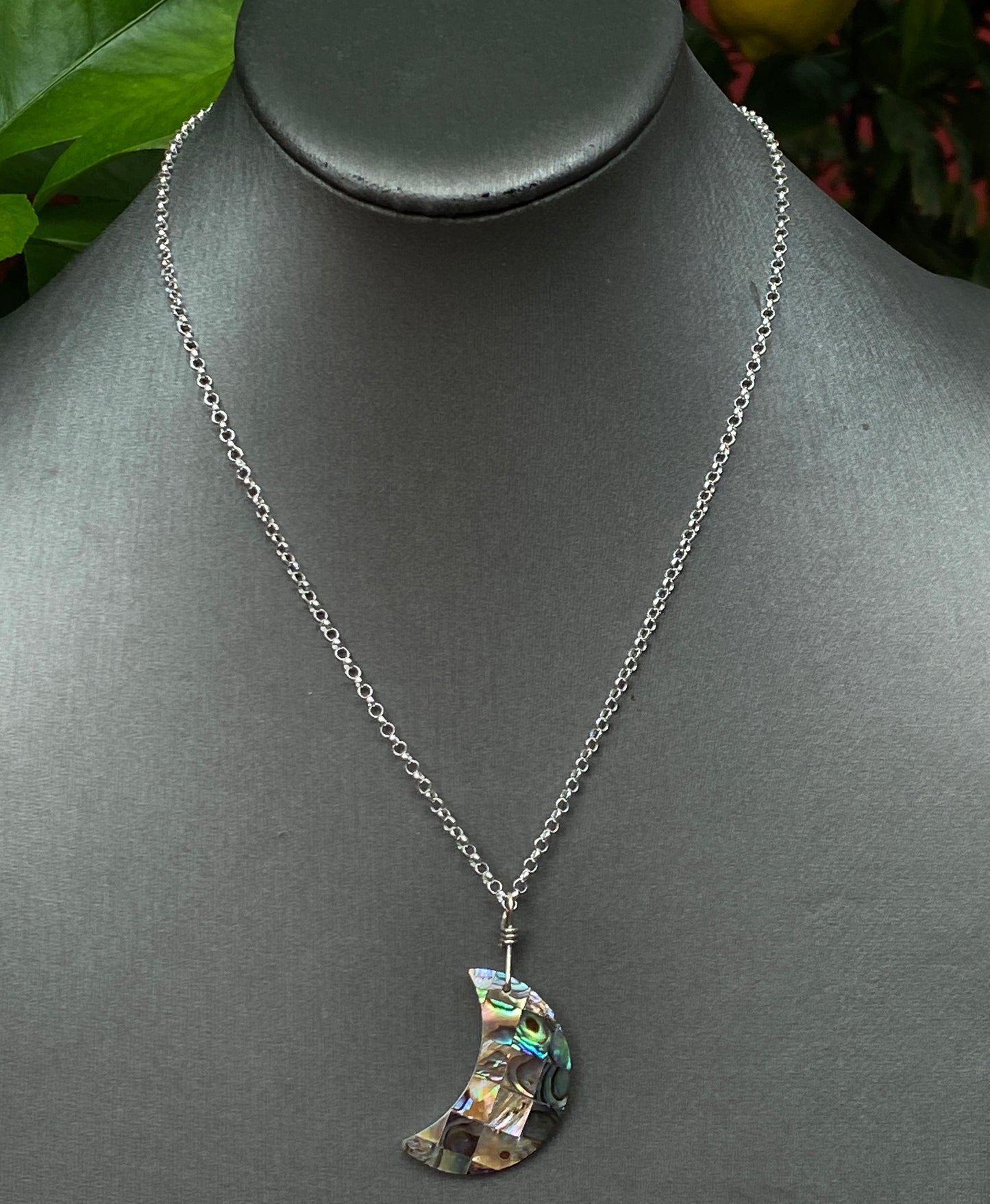 Abalone Moon Necklace