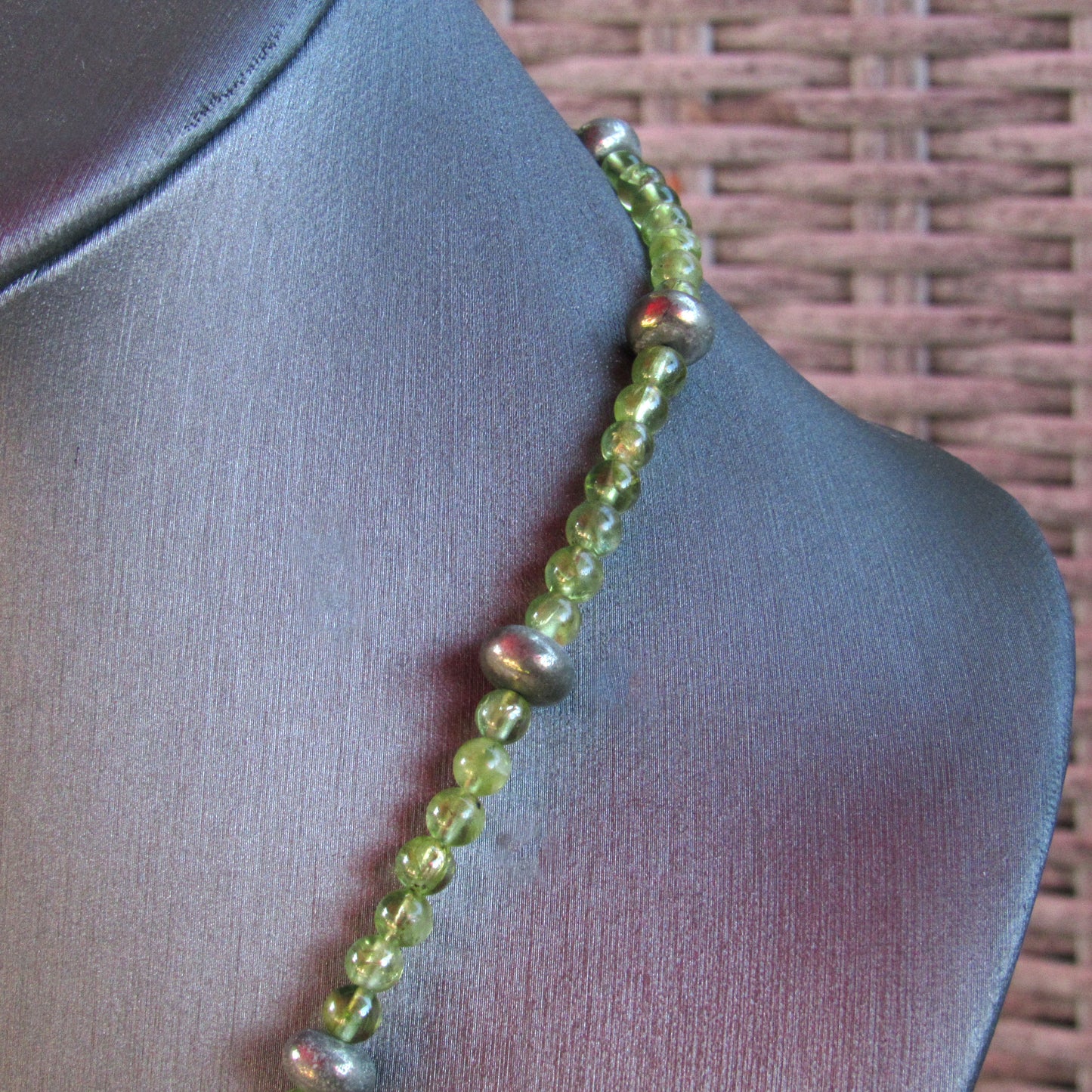 Peridot and Pyrite Arrowhead Necklace