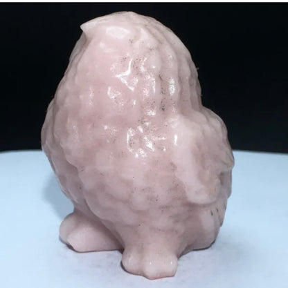 Rose Jasper Owl Figurine