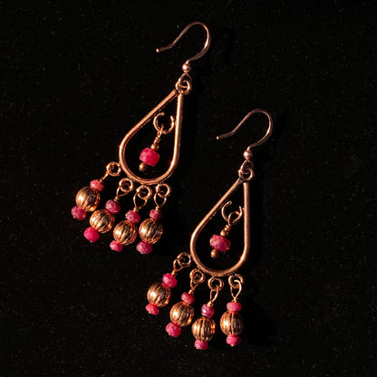 Ruby Chandelier Earrings