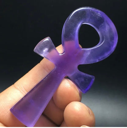 Purple Fluorite Ankh