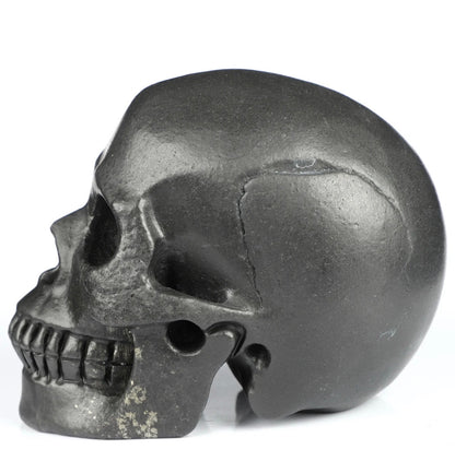 Large Shunghite gemstone Skull