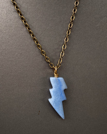 Blue Aventurine Bolt Necklace