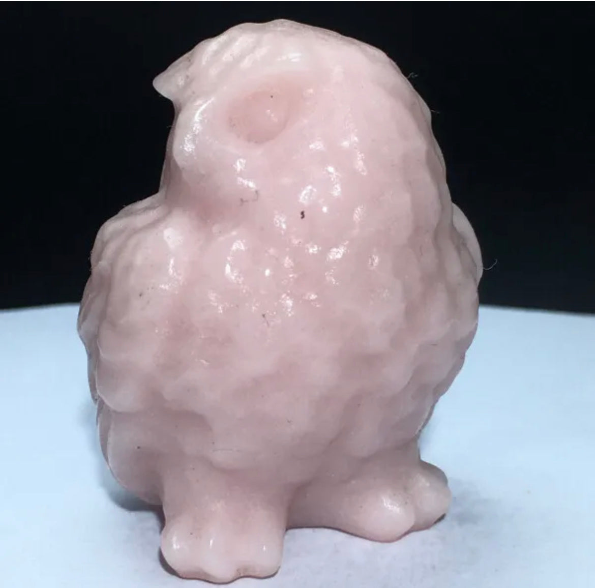 Rose Jasper Owl Figurine