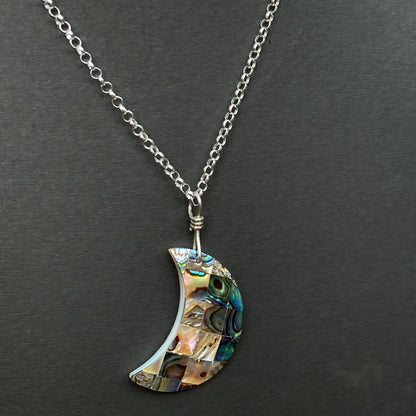 Abalone Moon Necklace