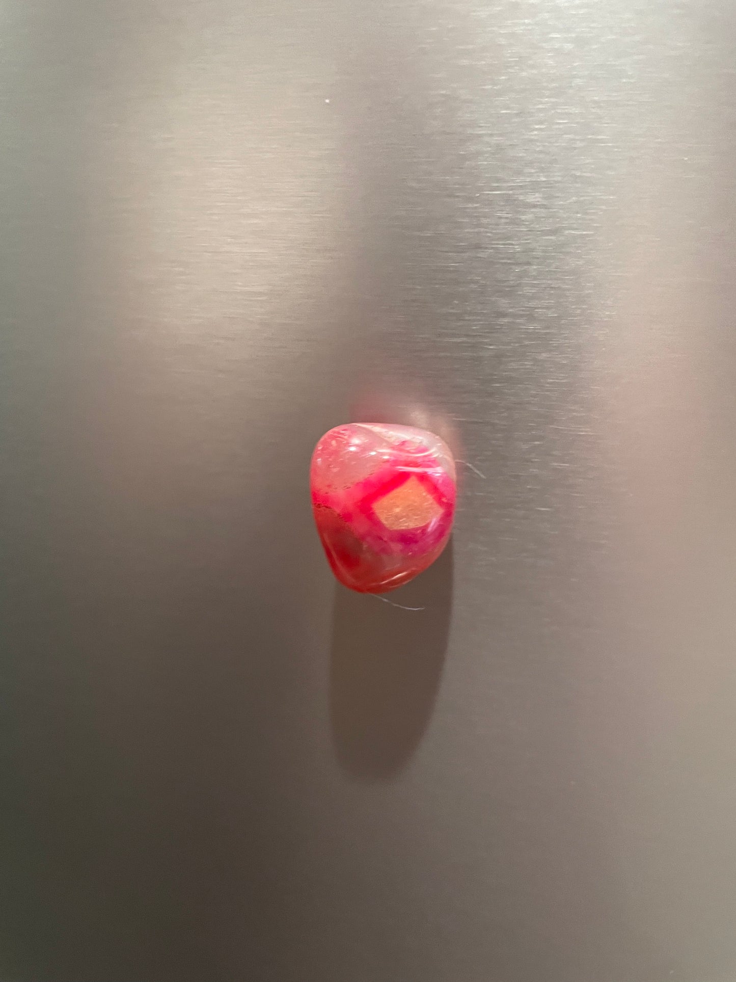 Pink Agate Refrigerator Magnet