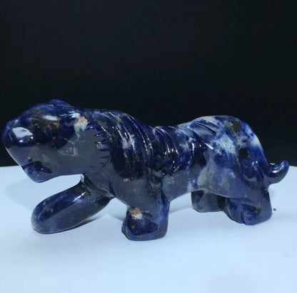 Natural Sodalite Carved Tiger