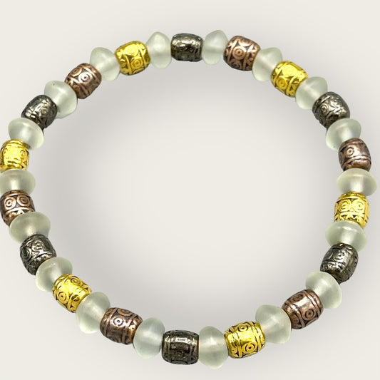 Matte Quartz Tricolor Bracelet