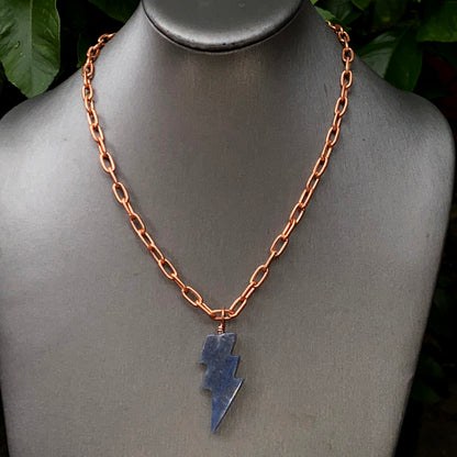 Blue Aventurine Bolt Necklace