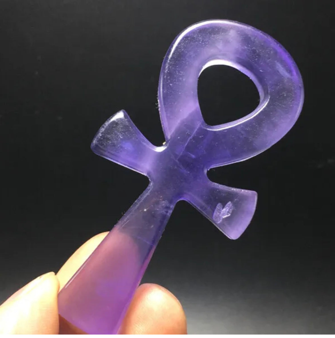 Purple Fluorite Ankh