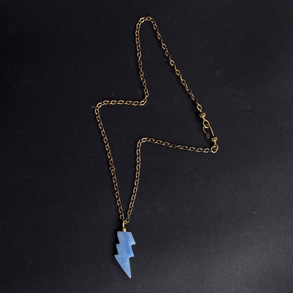 Blue Aventurine Bolt Necklace