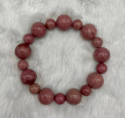 Rhodonite Chunky Beaded Bracelet